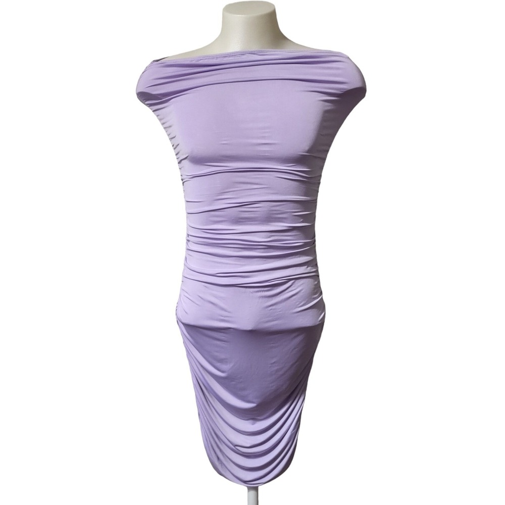 Sincerely Jules Dress XL Women Ruched Bodycon Fairy Core Whimsical Purple‎ New